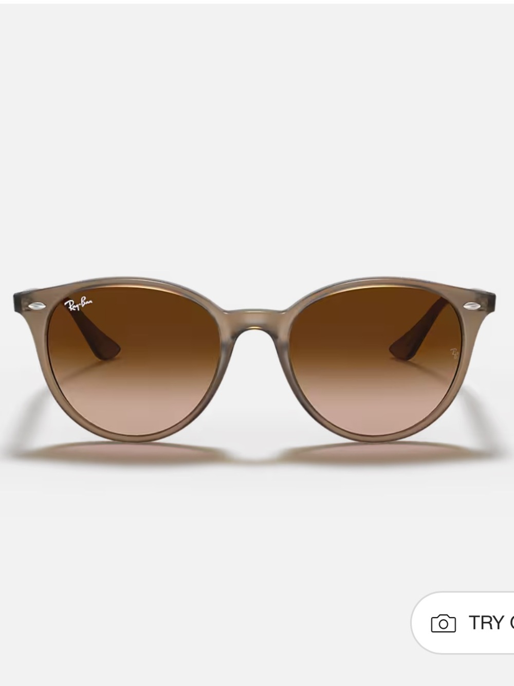 Ray-Ban Women's Taupe Round Sunglasses with Brown Gradient Lenses - Picture 2 of 13